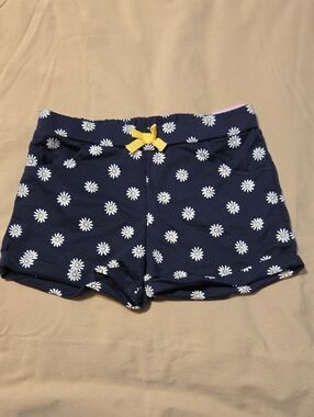Cynthia Rowley Navy Daisy Bike Shorts with Yellow Bow